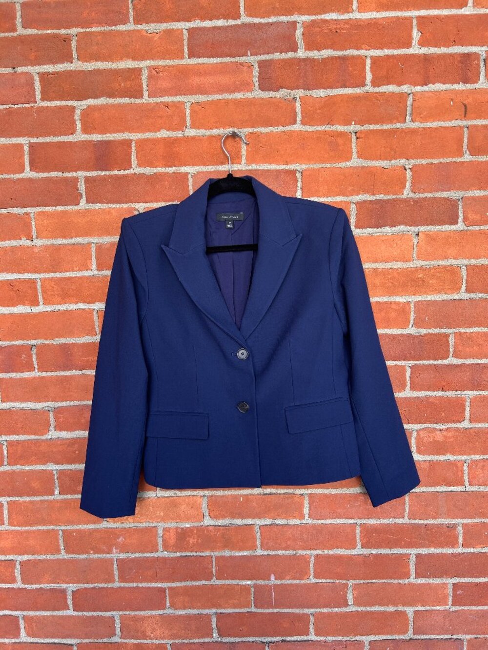 Ann Taylor Navy Blue Blazer 2-Button Notched Lapel 10P Never Worn